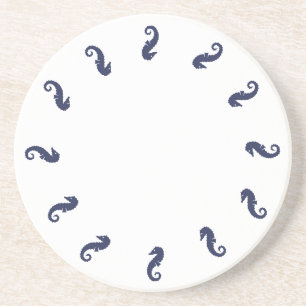 Coaster - Sea Horses (navy blue)