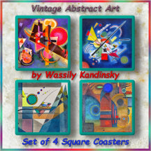 COASTER SET (4) - Abstracts by Wassily Kandinsky