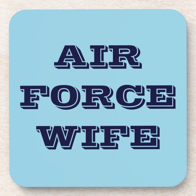 Coaster Set Air Force Wife (Front)