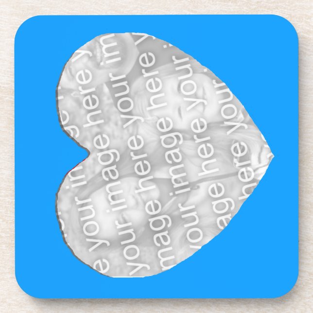 Coaster Set - Blue Heart Frame (Front)