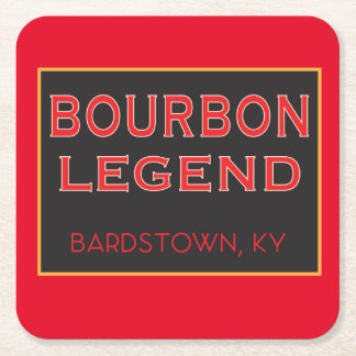 Coaster Set - Bourbon Legend on Red