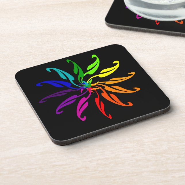 Coaster set - Colored Leaves (Left Side)