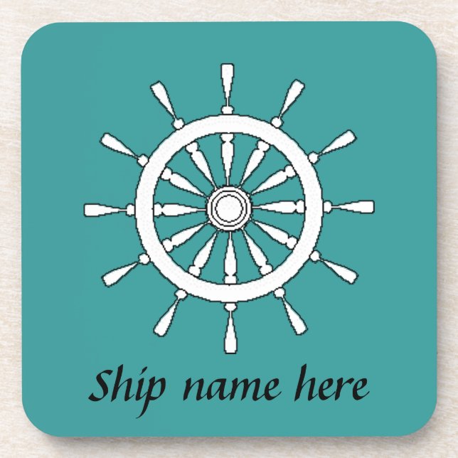 Coaster Set - Helm and ship name (Front)