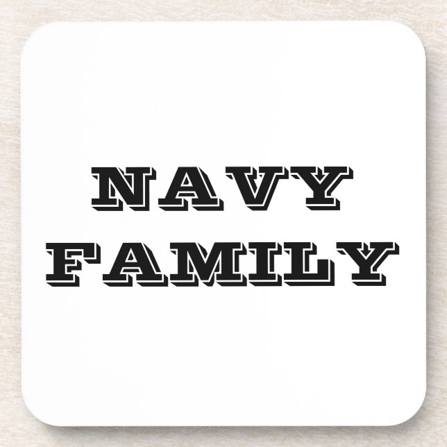 Coaster Set Navy Family (Front)