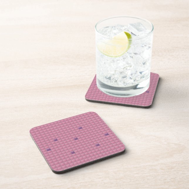 Coaster set - Pink Square Mosaic (Right Side)