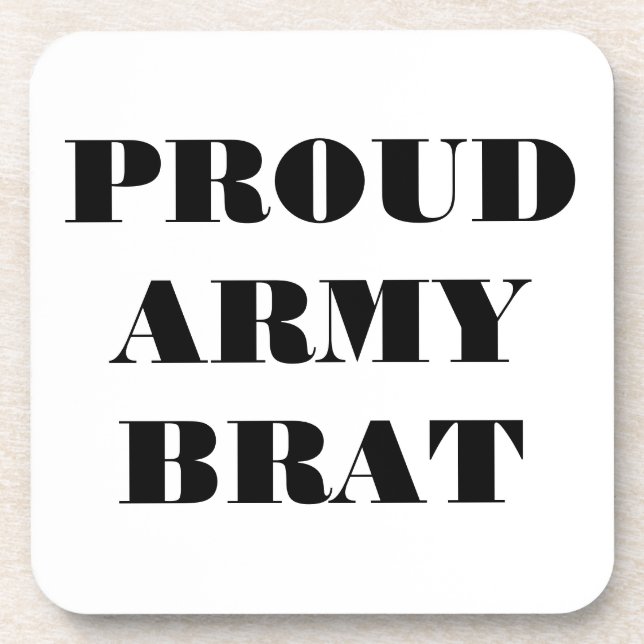 Coaster Set Proud Army Brat (Front)
