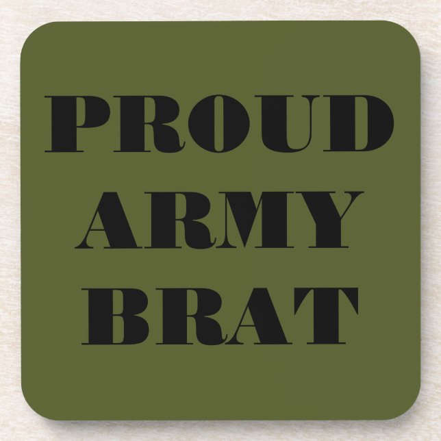 Coaster Set Proud Army Brat (Front)