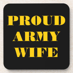 Coaster Set Proud Army Wife