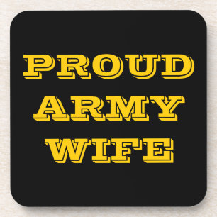 Coaster Set Proud Army Wife
