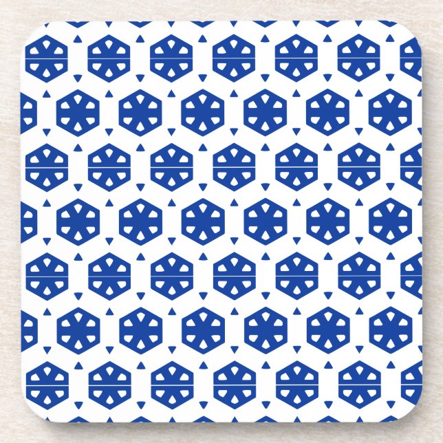 Coaster Set - Stylised Flowers in Rows (Front)