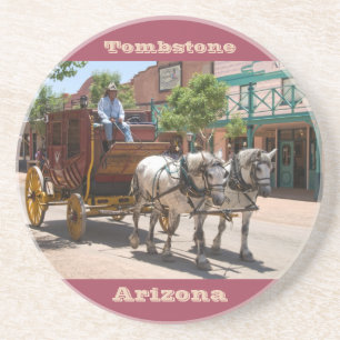 Coaster: Stagecoach Ride #3 (Red) Coaster