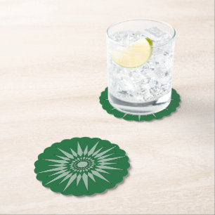Coaster - Starburst Pattern in Dark Green