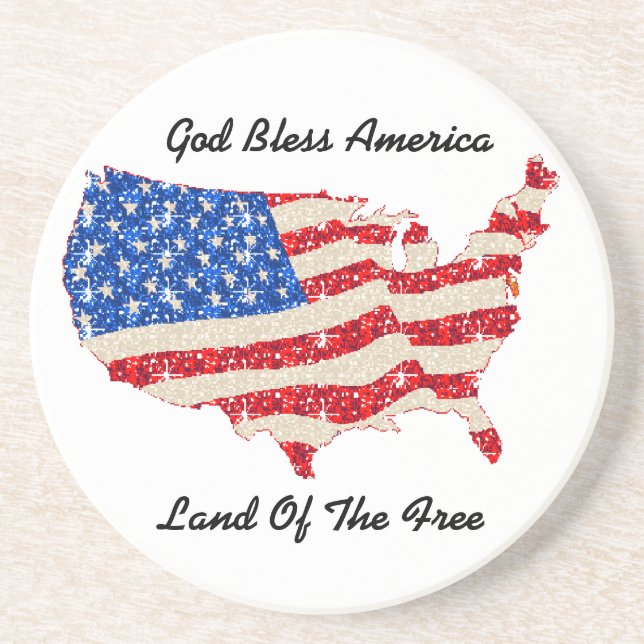 Coaster USA Flag God Bless America (Front)