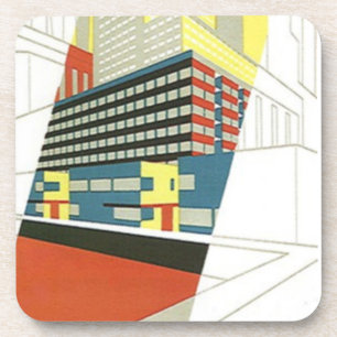 Coaster Vintage Deco Skyscraper Concrete City Town