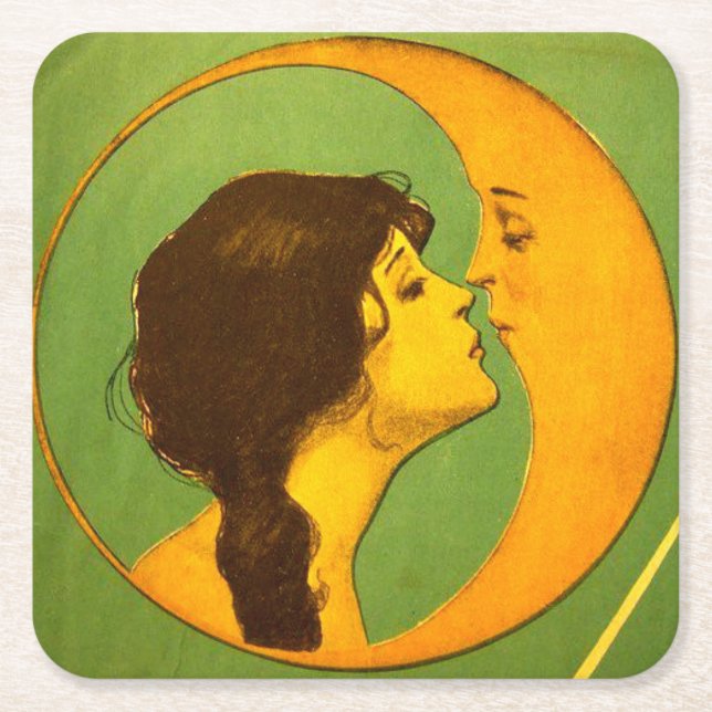 Coaster - Vintage the Lady and the Moon (Front)