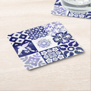 Coaster with Azulejos pattern