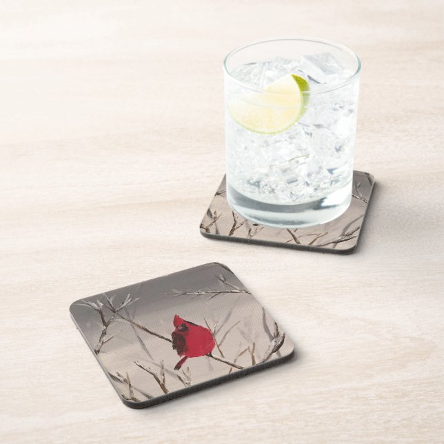 Coaster with Cardinals (Right Side)