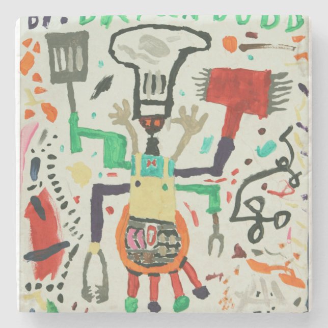 Coaster with Demonic Grillmaster (Front)