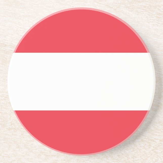 Coaster with Flag of Austria (Front)