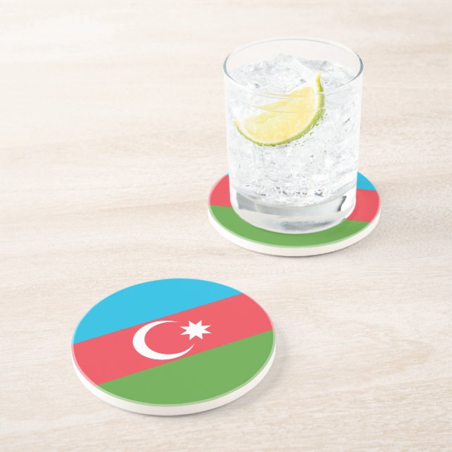 Coaster with Flag of Azerbaijan (Side)
