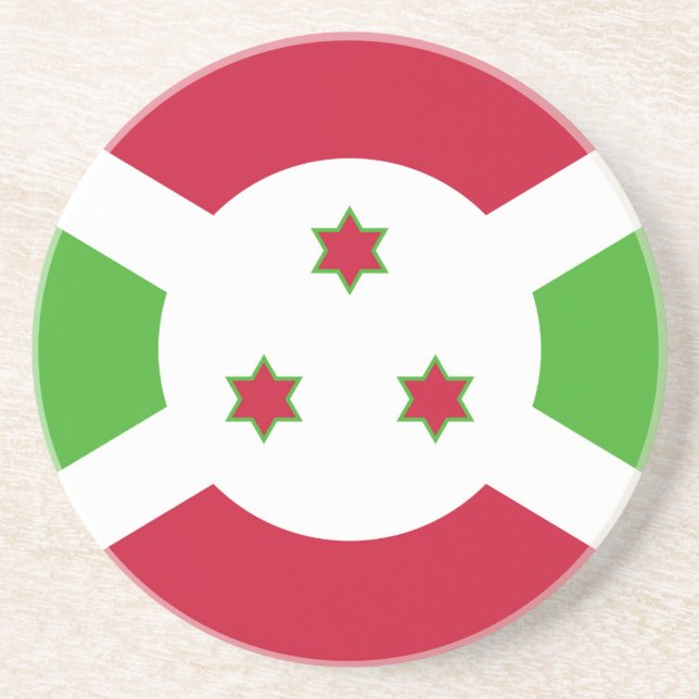Coaster with Flag of Burundi (Front)