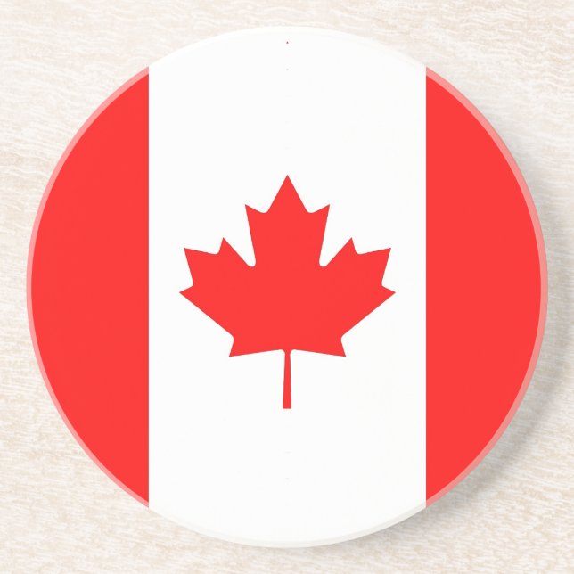 Coaster with Flag of Canada (Front)