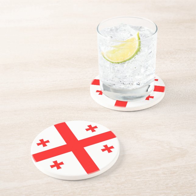 Coaster with Flag of Georgia (Side)