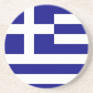 Coaster with Flag of Greece