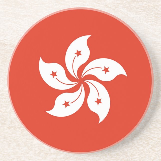Coaster with Flag of Hong Kong, China (Front)