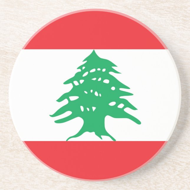 Coaster with Flag of Lebanon (Front)