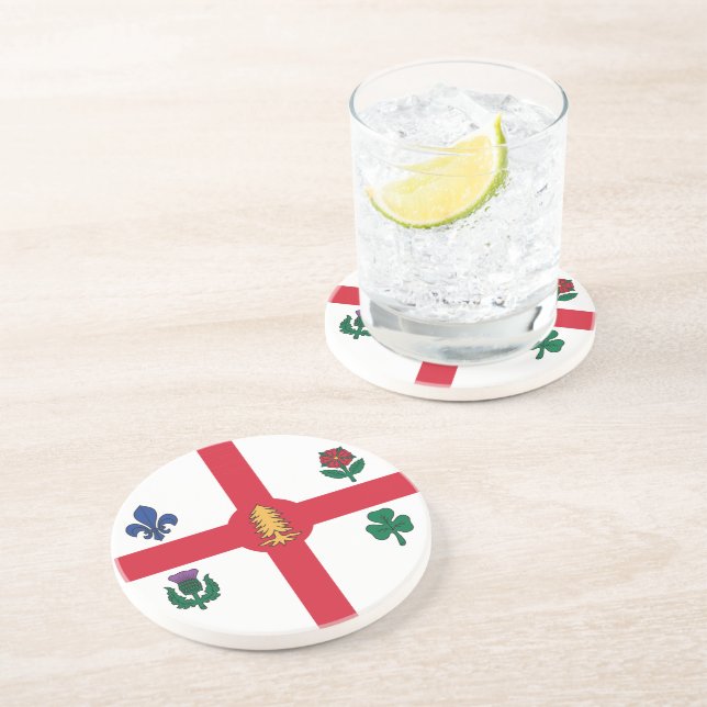 Coaster with Flag of Montreal, Canada (Side)