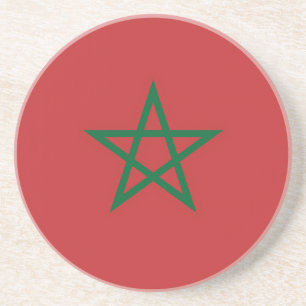 Coaster with Flag of Morocco