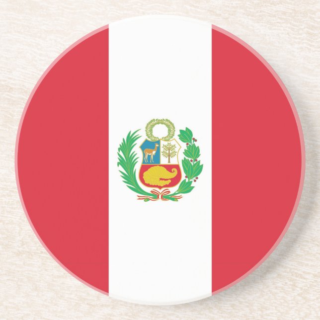 Coaster with Flag of Peru (Front)