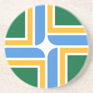 Coaster with Flag of Portland, Oregon, USA