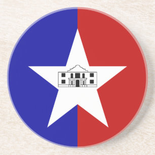 Coaster with Flag of San Antonio, Texas, USA
