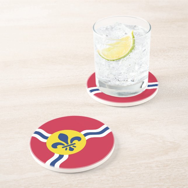 Coaster with Flag of  St. Louis, Missouri (Side)