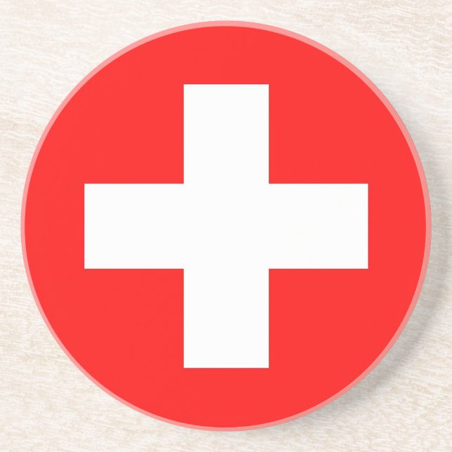 Coaster with Flag of Switzerland (Front)