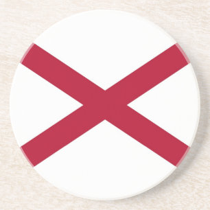 Coaster with Flag of the Alabama, USA