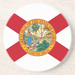 Coaster with Flag of the Florida, USA