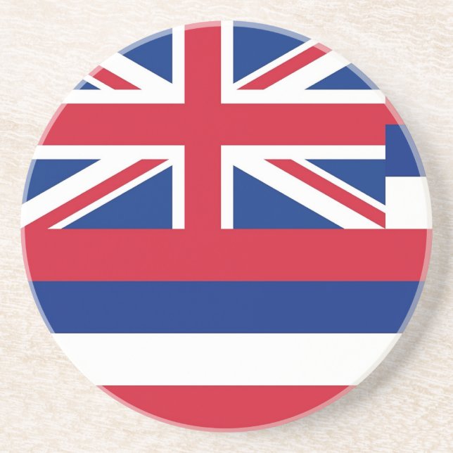 Coaster with Flag of the Hawaii, USA (Front)