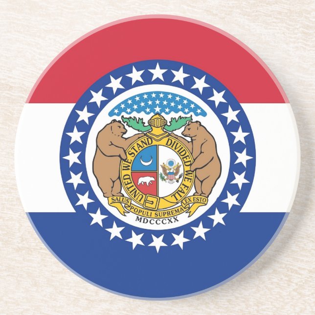 Coaster with Flag of the Missouri, USA (Front)