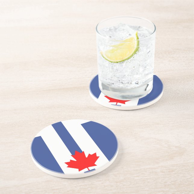 Coaster with Flag of Toronto, Canada (Side)
