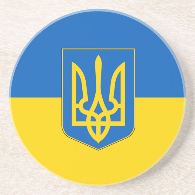 Coaster with Flag of Ukraine (Front)