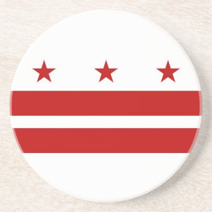 Coaster with Flag of Washington DC, USA