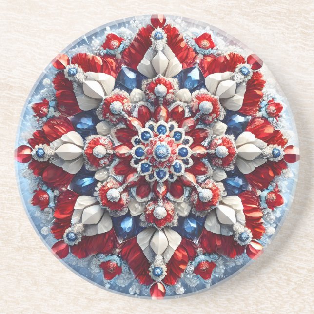 Coaster with Norway Colours Design (Front)