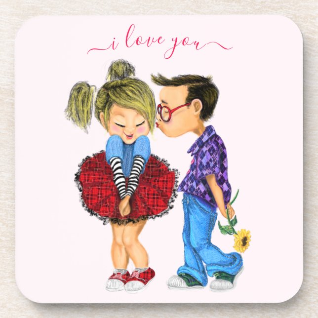 Coaster with Romantic Couple - Love (Front)