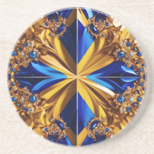Coaster with Sweden Colours Design