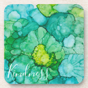 Coasters "Blue-Green Flowers"