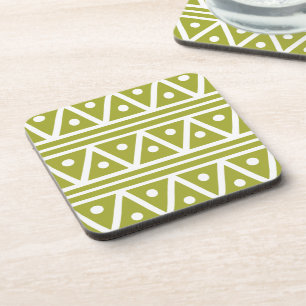 Coasters in Green Pear Aztec