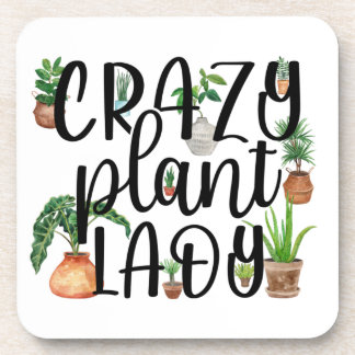 Coasters Set Crazy Plant Lady